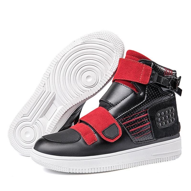 Bean's Moto Booth 4 Seasons™ Punk Motorcycle Sneaker featuring rugged leather, metal accents, and a durable sole for motorcycle riding.