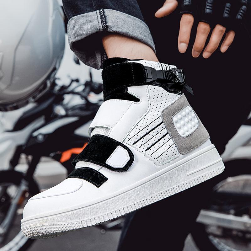 Bean's Moto Booth 4 Seasons™ Punk Motorcycle Sneaker showing durable leather upper, rugged sole, and stylish design.