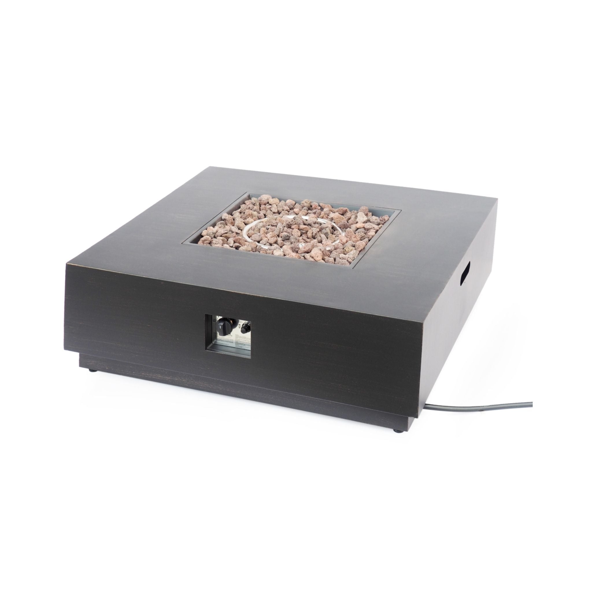 Alora 40-Inch 50K BTU Modern Outdoor Square Iron Backyard Patio Fire Pit (SAK31635) - We The Collective