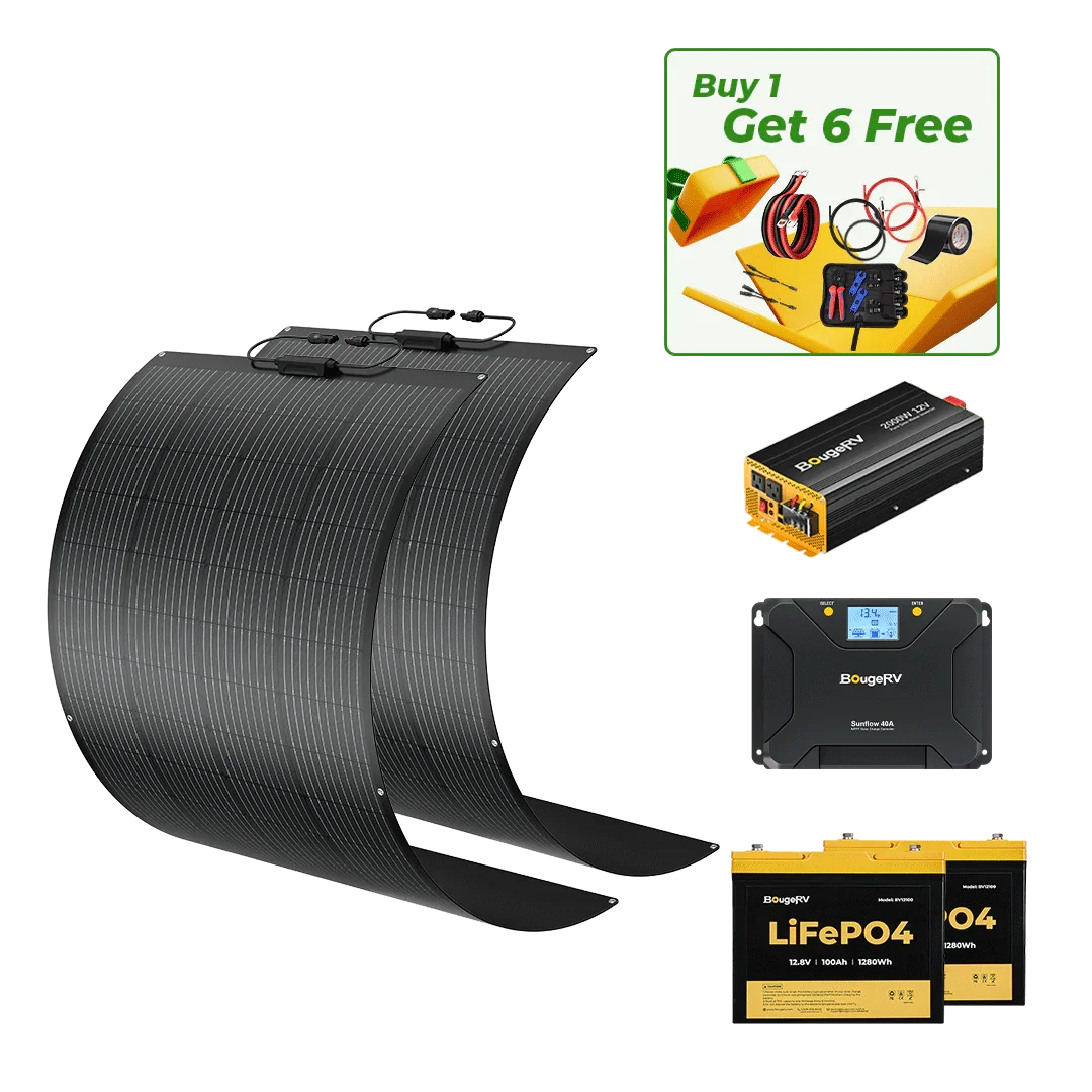 BougeRV 12V 400 Watt Flexible Solar System Kit - OVERLANDERS Outfitter