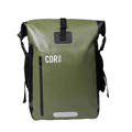 COR Surf 40L waterproof dry bag backpack with adjustable straps and roll-top closure, designed for outdoor water activities.