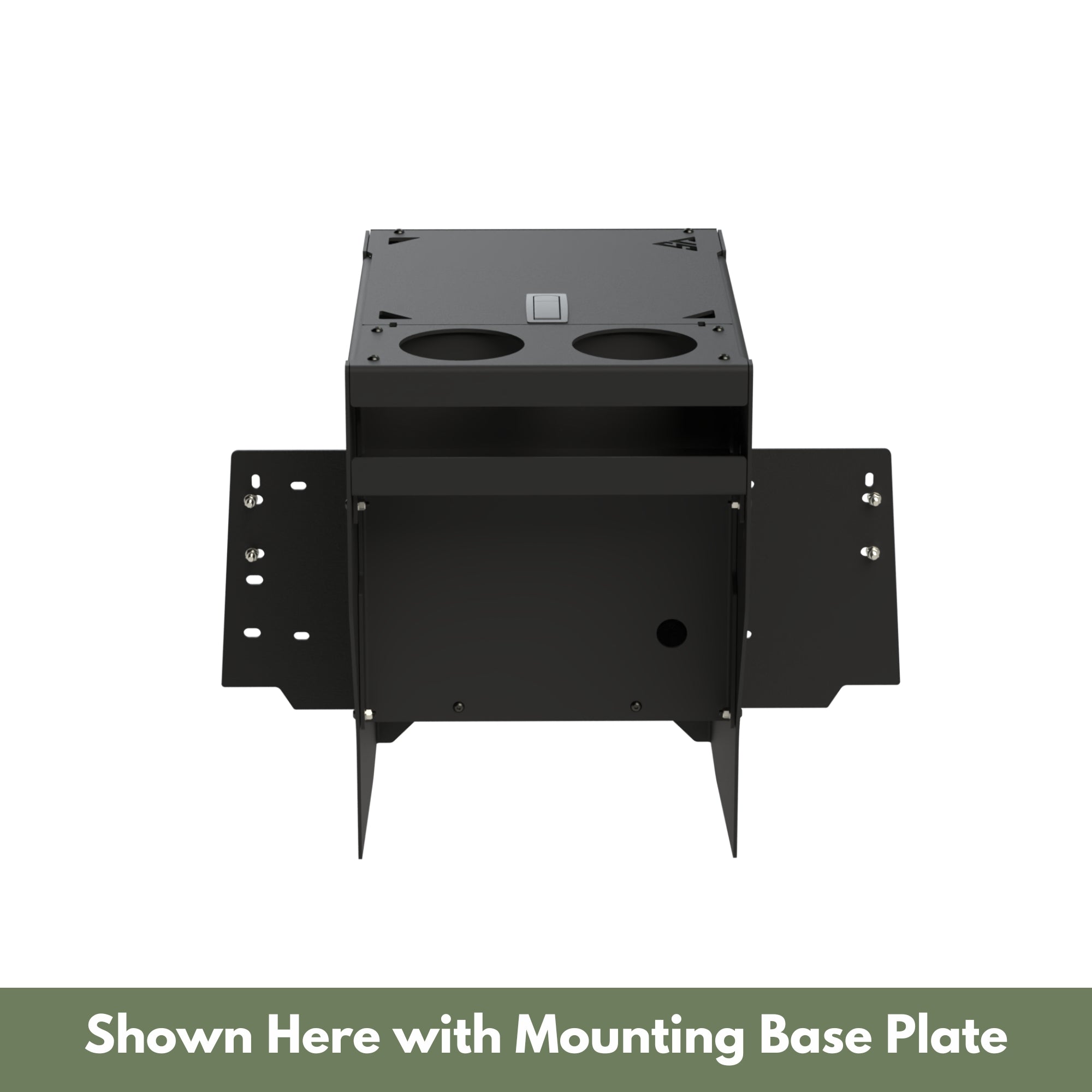 Sprinter Scout Center Console Box by The Van Mart, featuring a sleek design and ample storage for vehicle accessories.