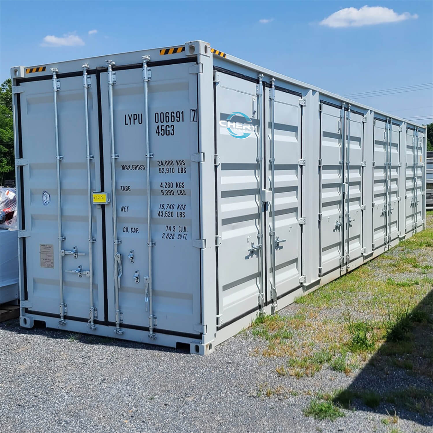 40ft High Cube Container with 4 Side Doors, with Logo - OVERLANDERS Outfitter