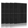 Set of four Green Vista Living 410-watt monocrystalline solar panels for renewable energy and solar power systems.