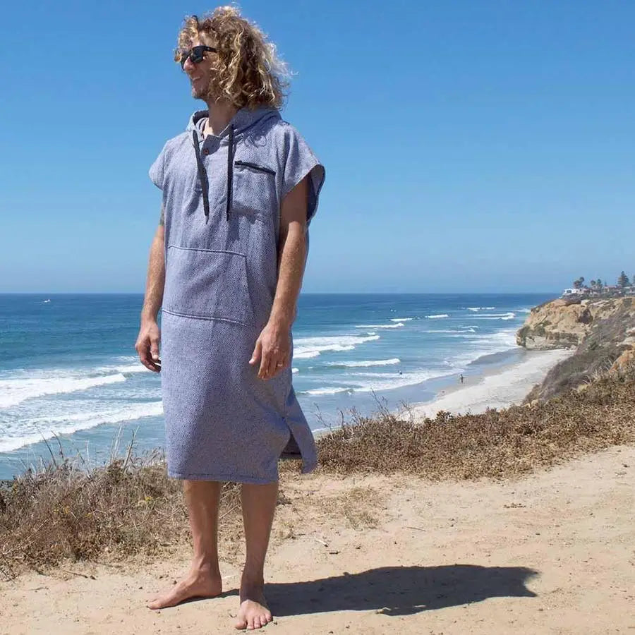 Surf Poncho Changing Robe - Lightweight Turkish Towel - OVERLANDERS Outfitter
