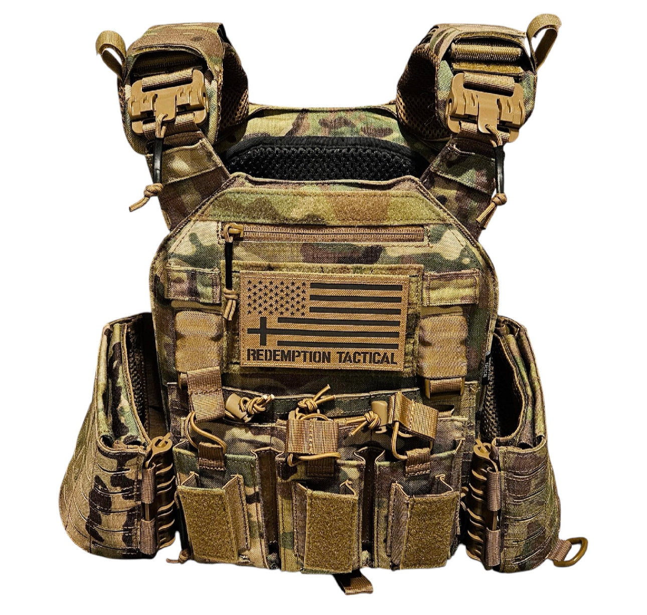 Redemption Tactical RT Crusader 2.0 Level IV lightweight armor kit with two 10x12 front and back plates in vest style.