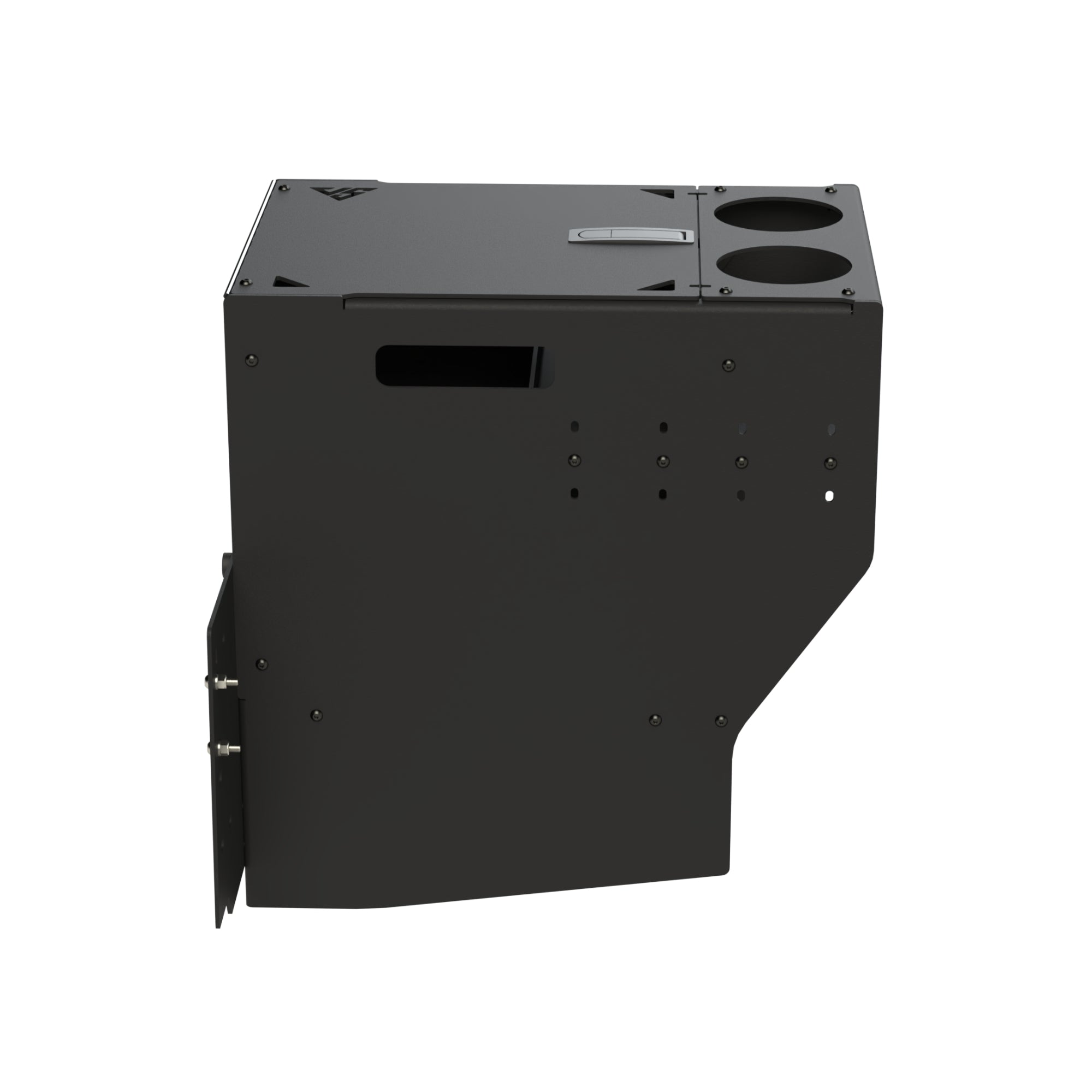 Sprinter Scout Center Console Box by The Van Mart, featuring a spacious and organized storage design for vehicle accessories.