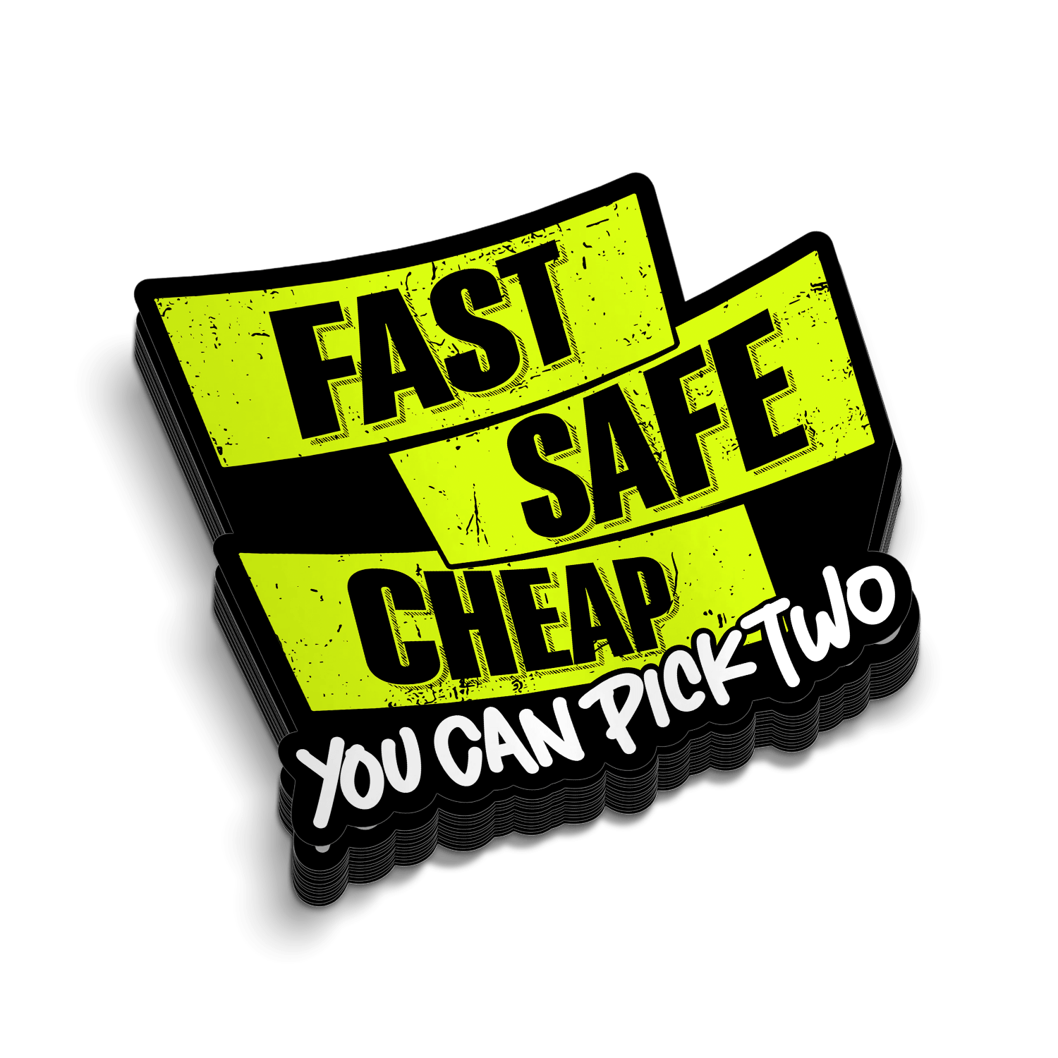 Fast Safe Cheap - Hard Hat Decal - OVERLANDERS Outfitter