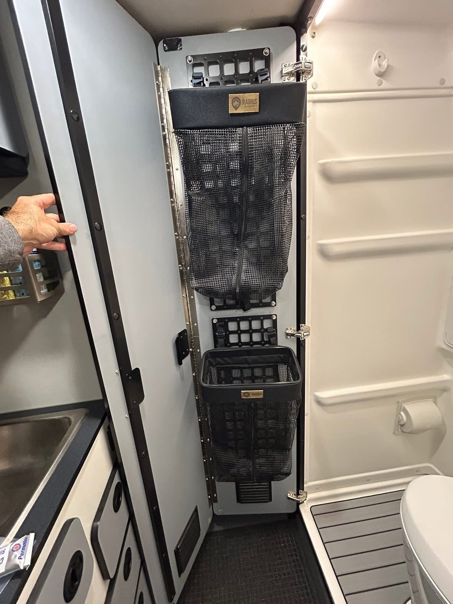 The Original Revel Shower Door MOLLE Panel by FreedomVanGo - OVERLANDERS Outfitter