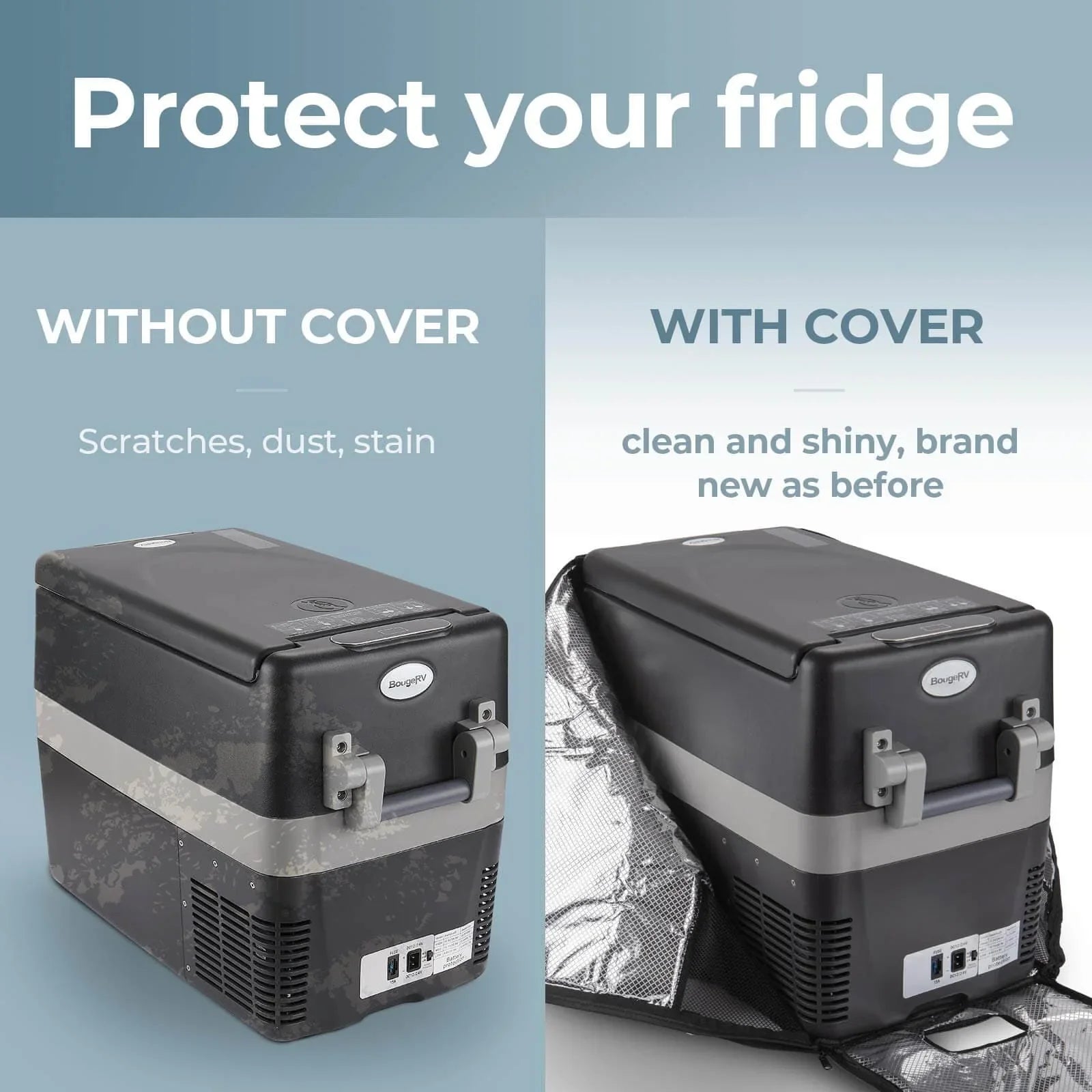 BougeRV 12V 42 Quart (40L) Portable Car Fridge Cover - We The Collective