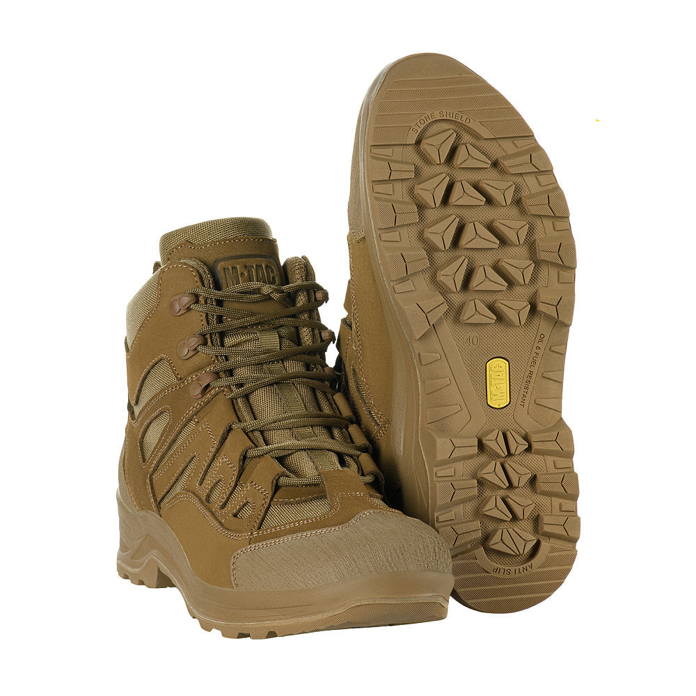 M-Tac Field Boots Mk.2 R Gen.II tactical boots with rugged leather and durable soles, designed for outdoor and tactical use.