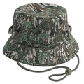 Camouflage bucket hat from HatCountry, lightweight headwear with a wide brim and camouflage pattern for outdoor use.