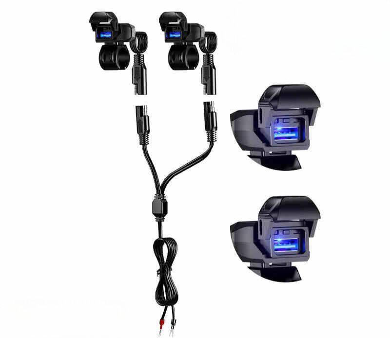 Bean's Moto Booth motorcycle accessory featuring a modified fast charging USB Type-C port for reliable power on the go.