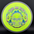 Fission Defy Crushin' Amanitas VIP 2.0 disc golf disc by Rare Air Discs, featuring vibrant artwork and a durable plastic finish.