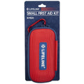 Small LifeLine First Aid Kit by quakekits.com with basic first aid supplies, compact kit for emergency health care.