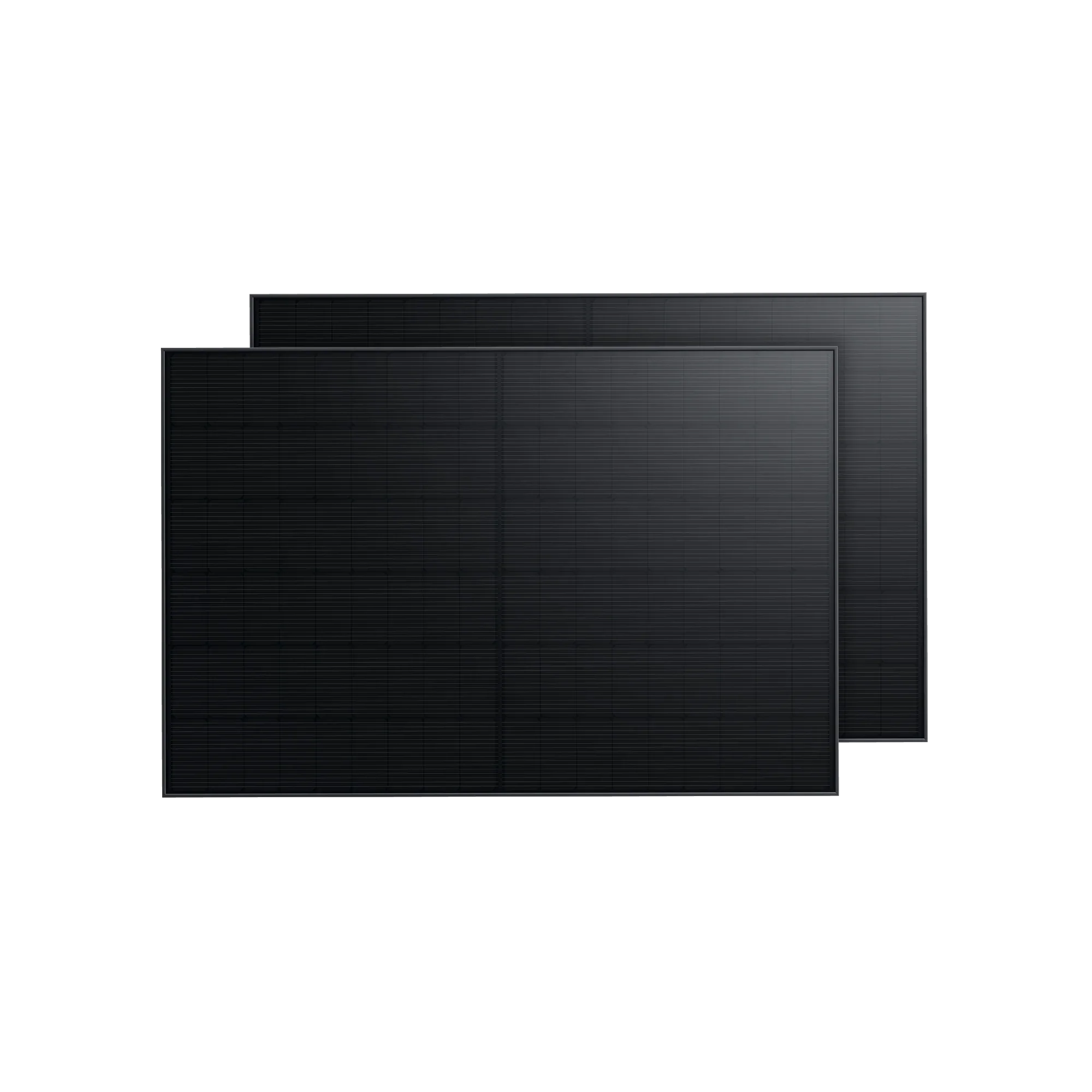Green Vista Living Anker SOLIX 440W rigid solar panel with multiple black photovoltaic cells and a sturdy frame for solar energy.