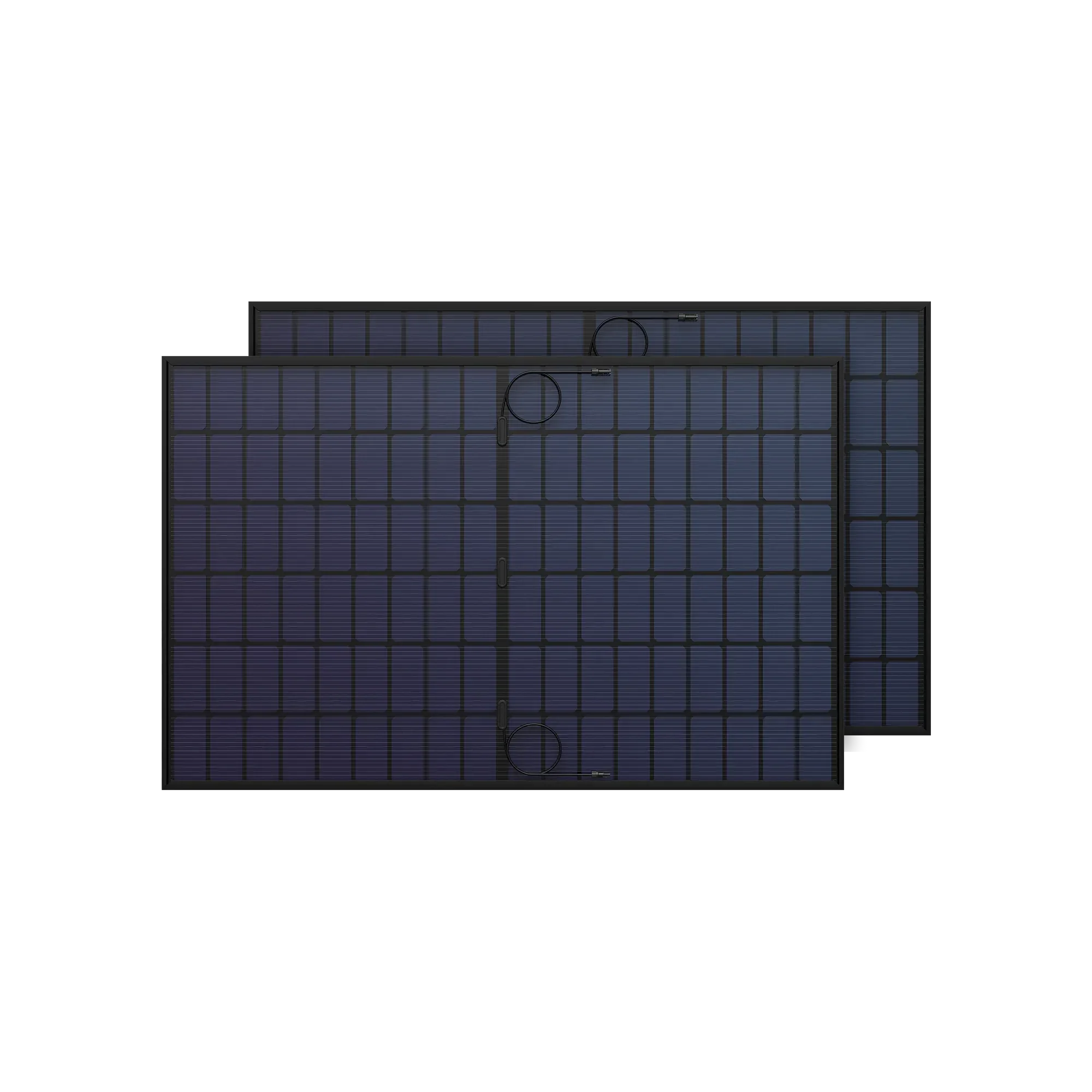 Green Vista Living Anker SOLIX 440W rigid solar panel showing multiple connected photovoltaic cells on a durable frame