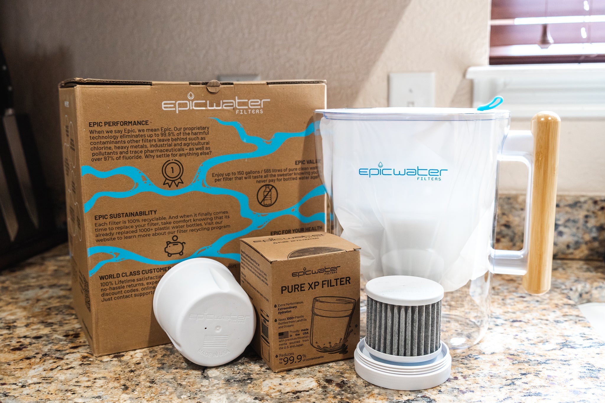 Pure XP Pitcher | Reduces Fluoride, PFAS, & Parasites - OVERLANDERS Outfitter