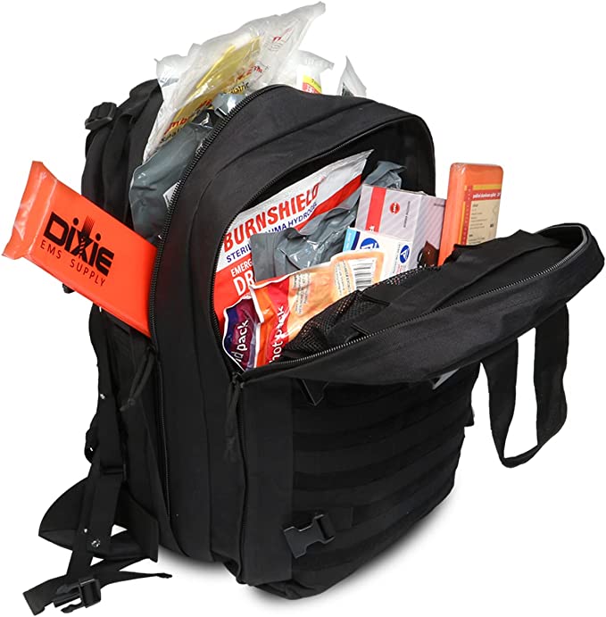 Deluxe Tactical Medical Kit by MediTac Kits featuring a CAT Tourniquet and essential bleeding control supplies.