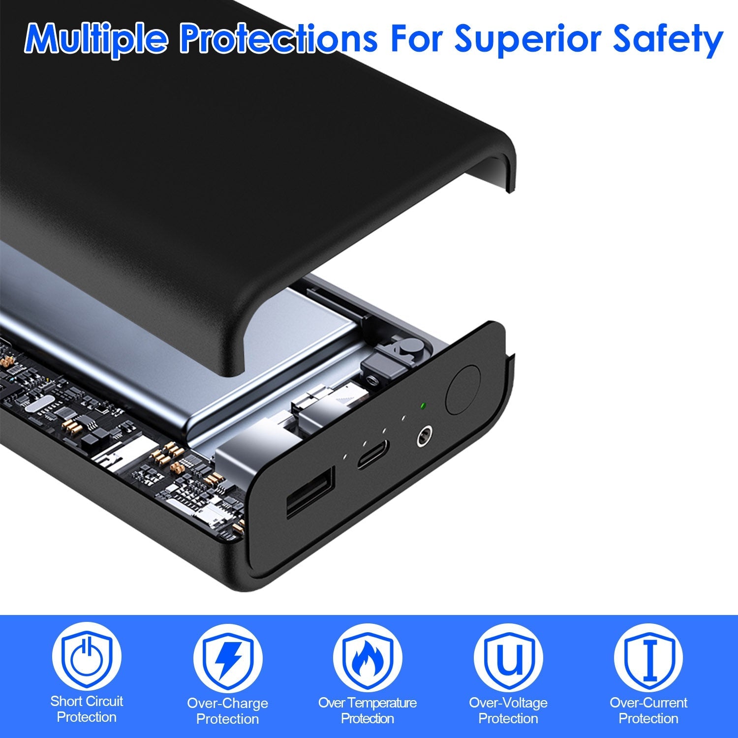 20000mAh 5V 2A Power Bank for Heated Jackets Vests Pants Gloves Scarves DC 7.4V 2A Heated Clothing Replacement Battery Pack for Men Women - OVERLANDERS Outfitter