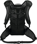 Black Osprey Raptor 14 EF hydration pack with adjustable straps, multiple compartments, and hydration reservoir for outdoor activities