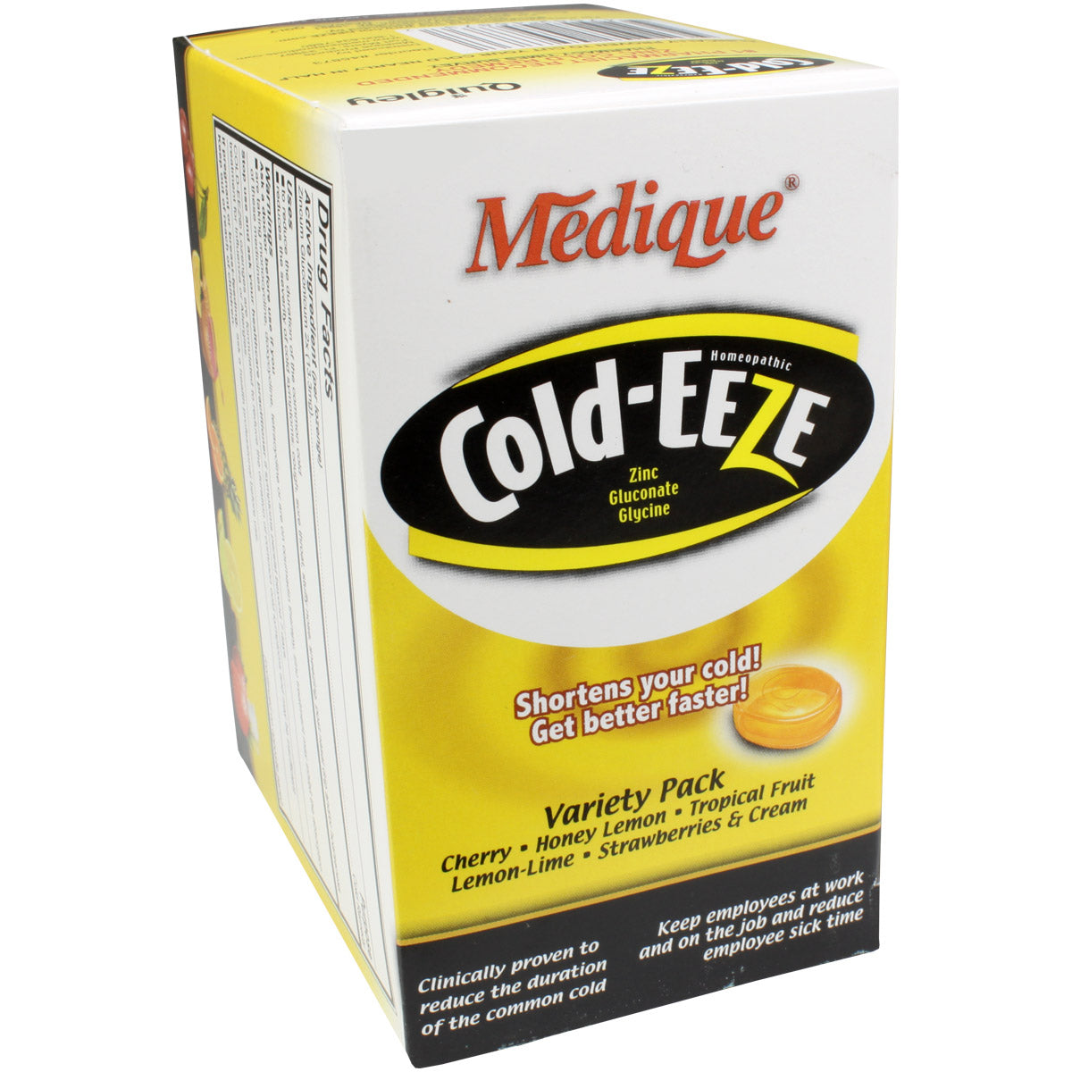 Cold-Eeze cherry flavored lozenges in a box, fast-acting cold relief medicine by Quakekits.com