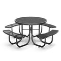 46" Round Picnic Table With Umbrella Hole - OVERLANDERS Outfitter
