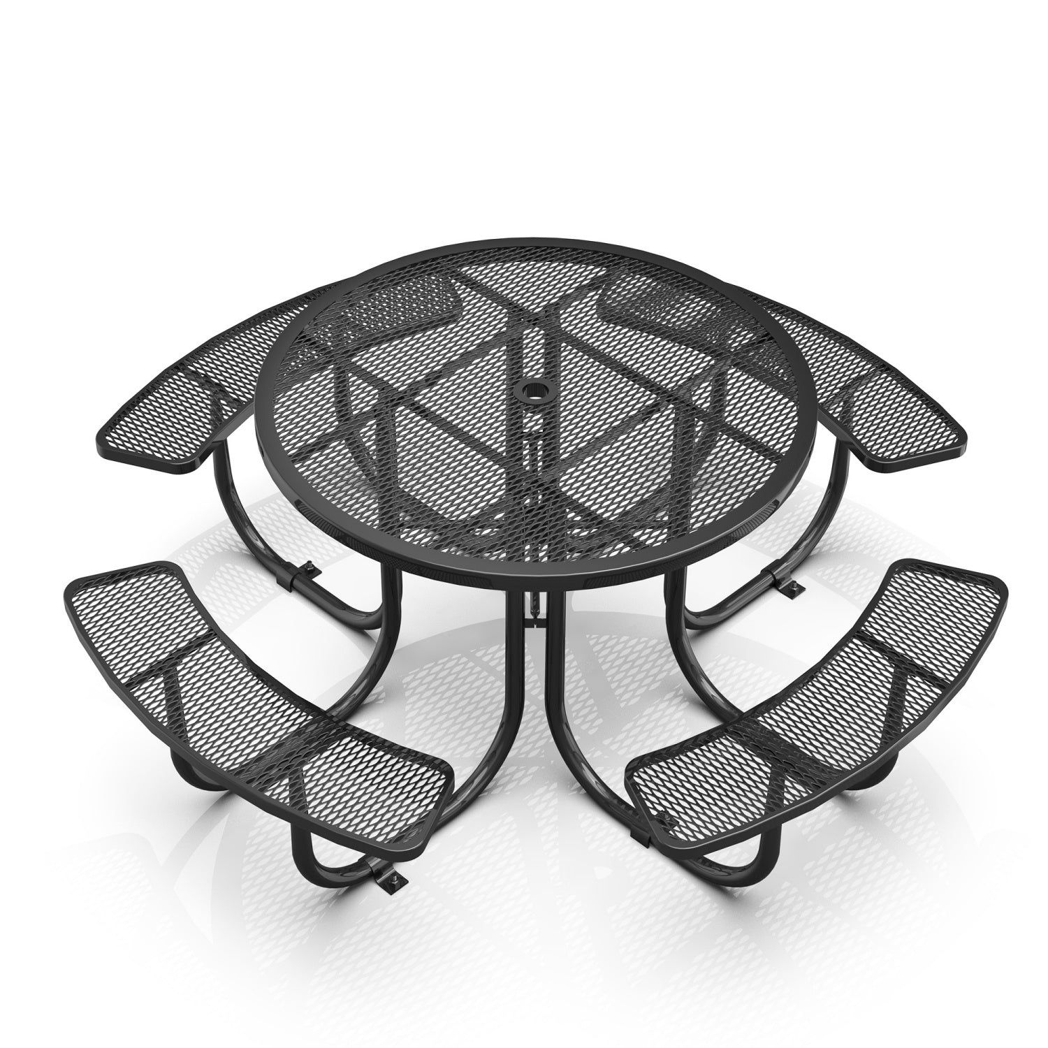 46" Round Picnic Table With Umbrella Hole - OVERLANDERS Outfitter