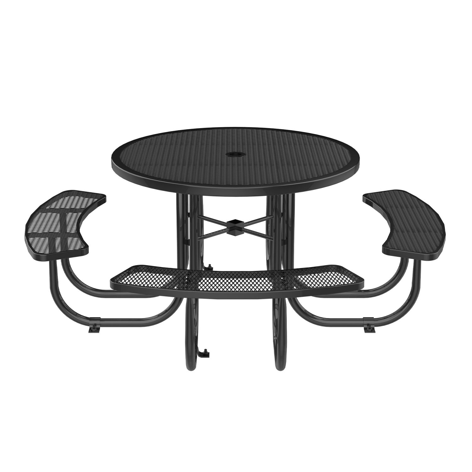 46" Round Picnic Table With Umbrella Hole - OVERLANDERS Outfitter
