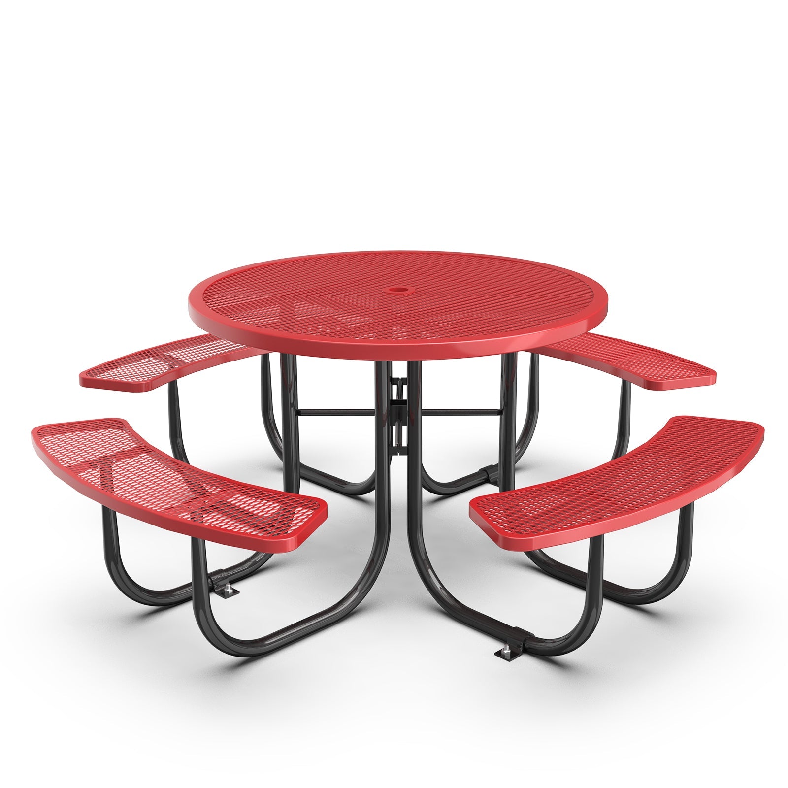 46" Round Picnic Table With Umbrella Hole - OVERLANDERS Outfitter