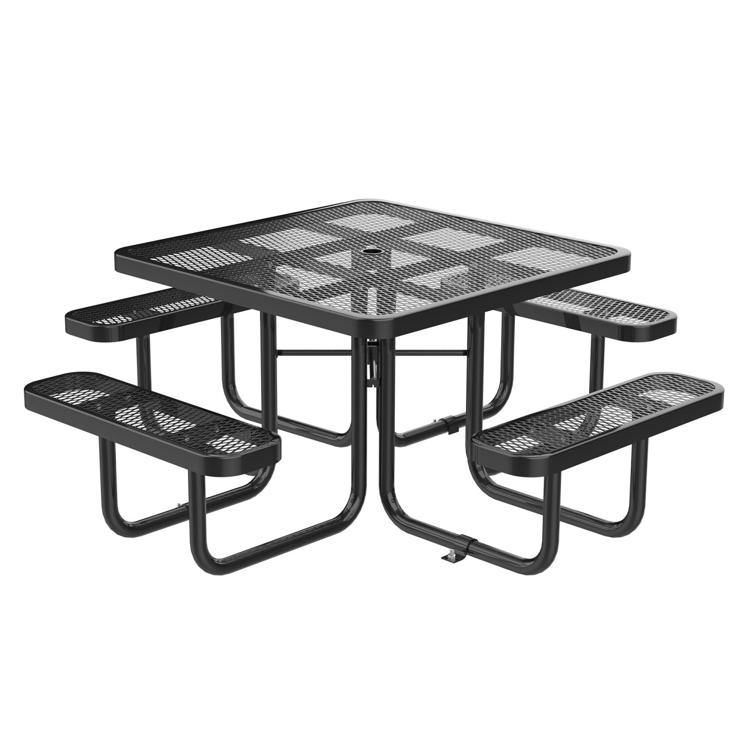 46" Square Picnic Table With Umbrella Hole - OVERLANDERS Outfitter