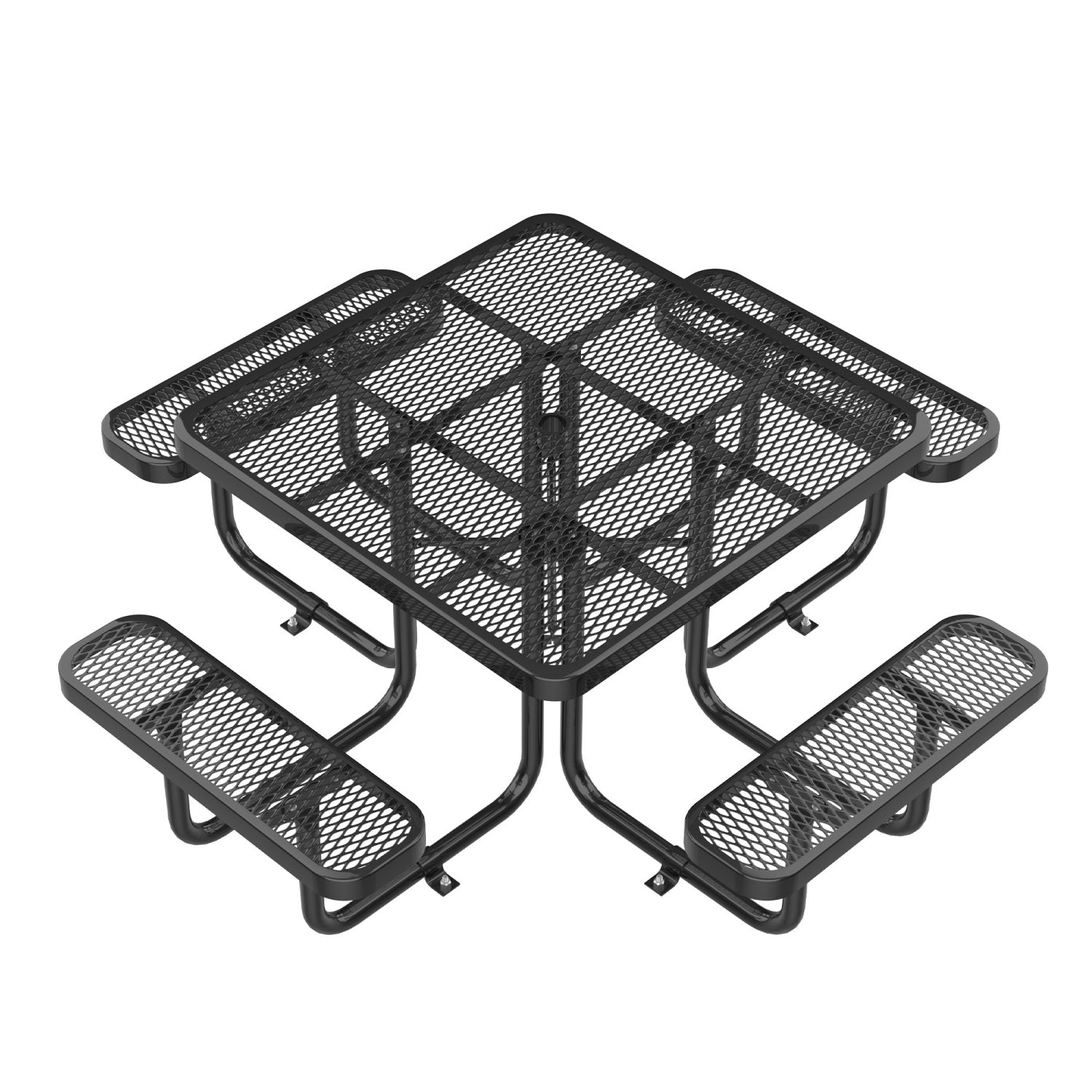 46" Square Picnic Table With Umbrella Hole - OVERLANDERS Outfitter