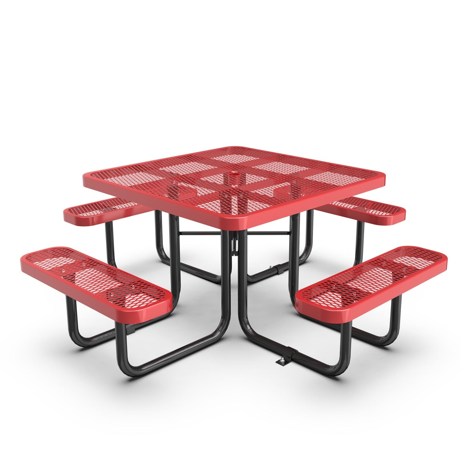 46" Square Picnic Table With Umbrella Hole - OVERLANDERS Outfitter