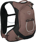Osprey Escapist Velocity 6 Hydration Pack in Magma Brown and Elderberry Purple, large size, displayed with adjustable straps.