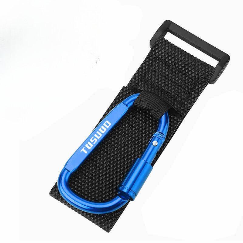 Motorcycle aluminum alloy Velcro hook from Bean's Moto Booth, a durable accessory for motorcycle gear and storage solutions.