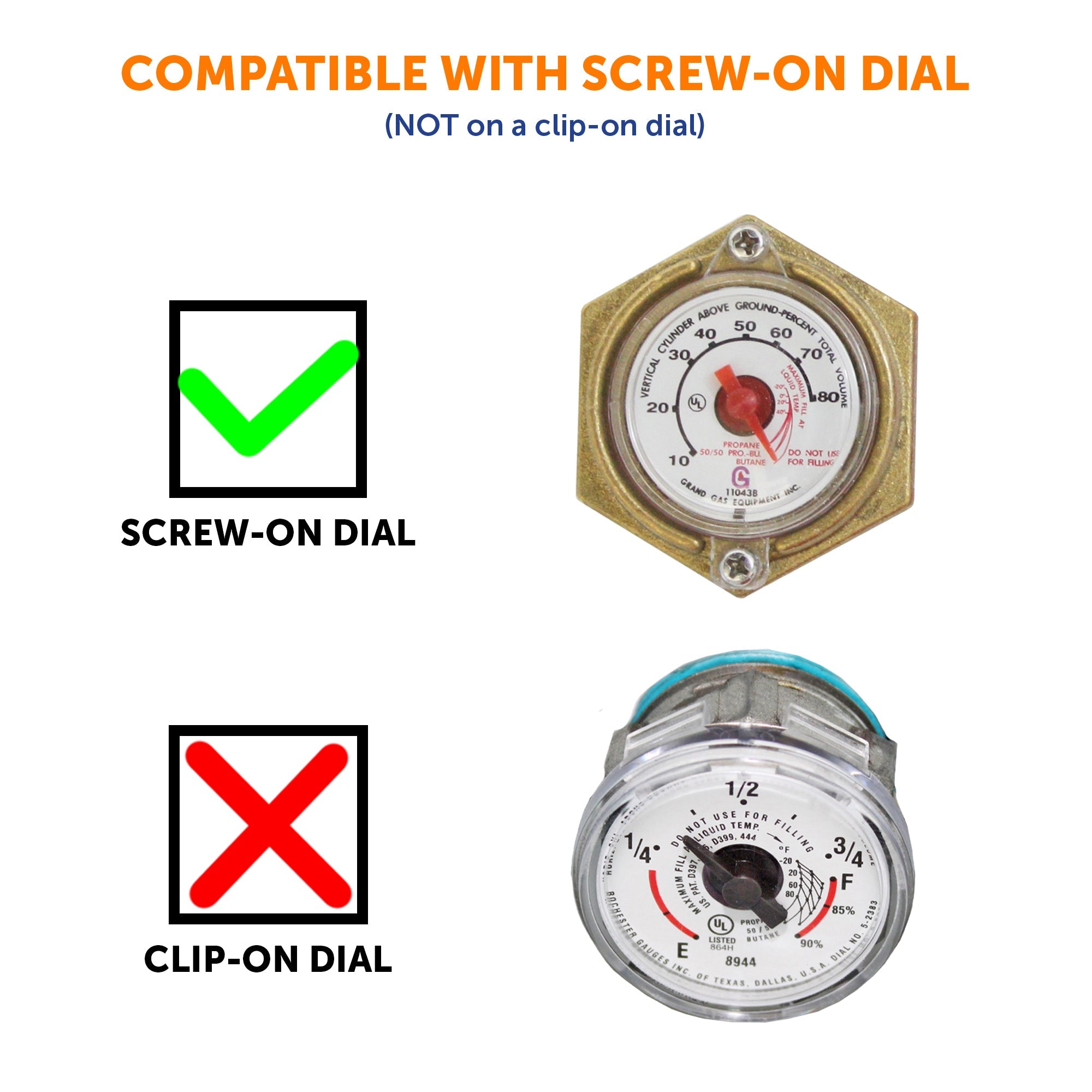 Flame King 0-90 Ohm Twin-Site Remote Dial Gauge for RV ASME Propane Tanks - We The Collective