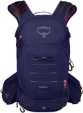 Osprey Raven 14 hydration pack in deep fig color, featuring a sleek design and adjustable straps for outdoor adventures.