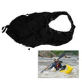 Black Attwood Universal Fit Kayak Spray Skirt by Wake World Parts, designed for water protection during kayaking adventures.