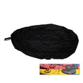 Black Attwood universal fit kayak cockpit cover by Wake World Parts, designed to protect kayak interiors.
