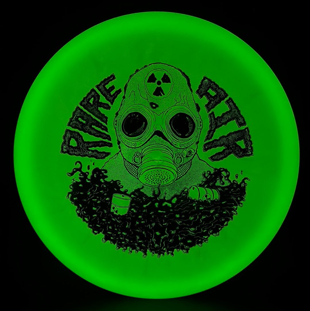 Color Lunar Recon Mortar F2 disc golf disc by Rare Air Discs featuring Radioactive Man stamp in vibrant lunar color design.