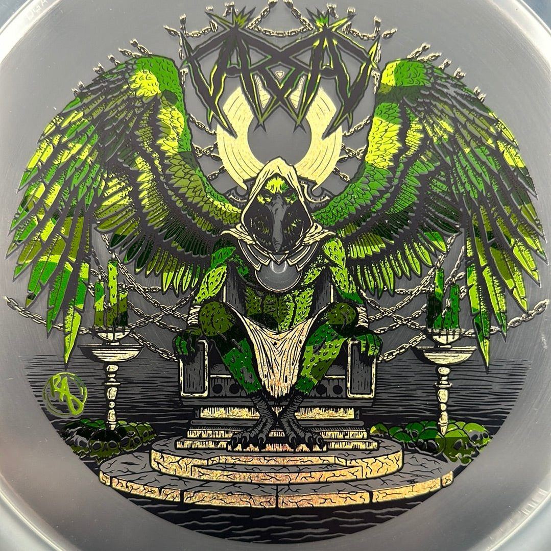 CryZtal Buzzz disc golf disc by Rare Air Discs featuring Karudi the Overseer artwork from Cult of RAD series.
