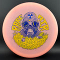 Color Lunar Recon Mortar F2 disc golf disc by Rare Air Discs featuring a Radioactive Man stamp in vibrant colors.