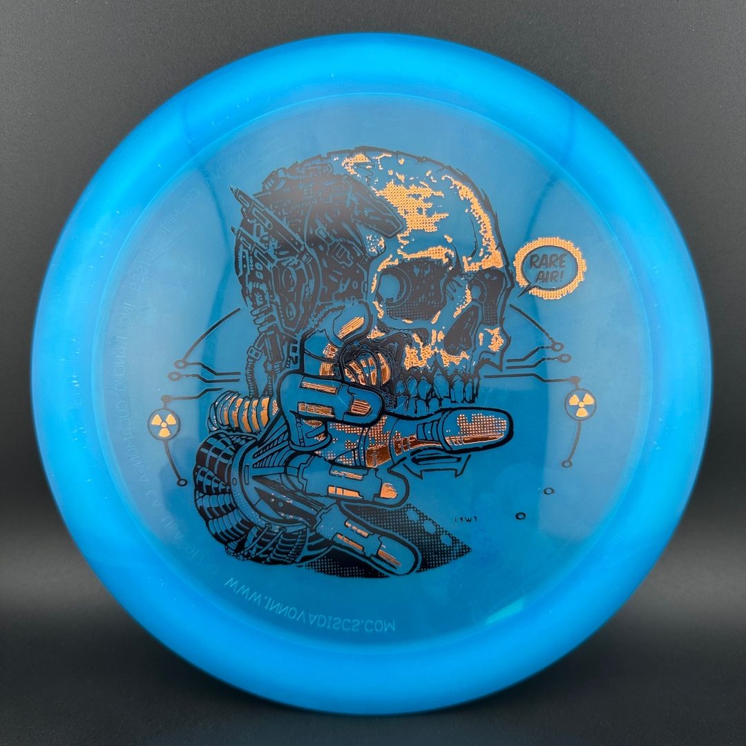 Rare Air Discs Gummy C-Blend Aztec disc golf disc from Les White's FEAR V1 series, featuring vibrant colors and detailed design.
