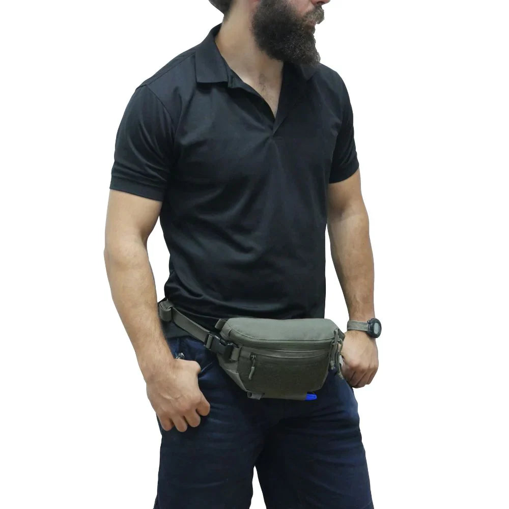 Six pack Hanger Pouch from HCC Tactical, durable tactical gear with multiple compartments for organization and quick access.