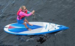 Backcountry Sportsman NN14 Pro NeedleNose inflatable paddleboard with paddle and accessories in the startup package.