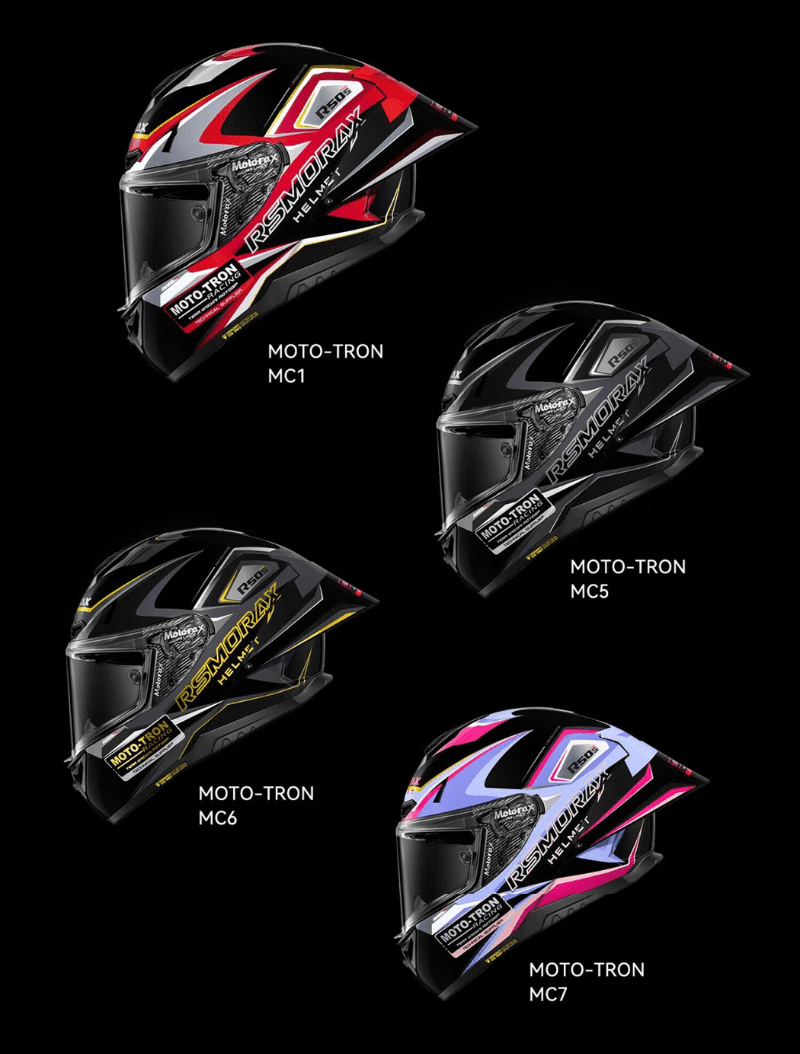 Bean's Moto Booth RSMORAX™ R50S PRO motorcycle riding helmet with sleek design and ventilation, shown from the front view.