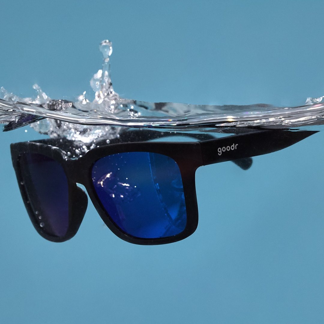 Rare Air Discs "Buoys Don't Cry" Tidal G polarized sunglasses in packaging, floating accessories with stylish frame and polarized lenses.