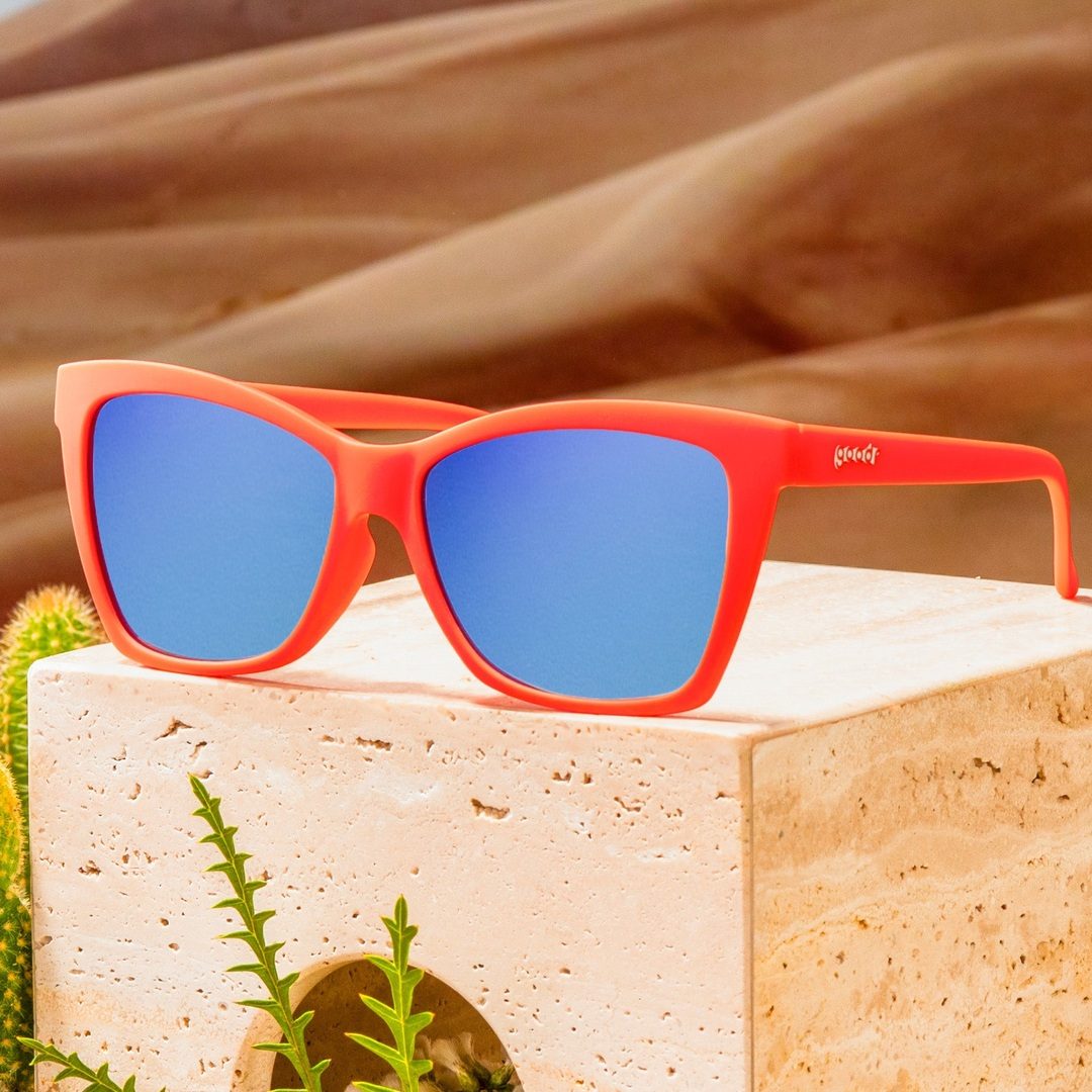 Rare Air Discs polarized Pop G sunglasses from Kisses Canvas Sells It For Fortune, shown in packaging.