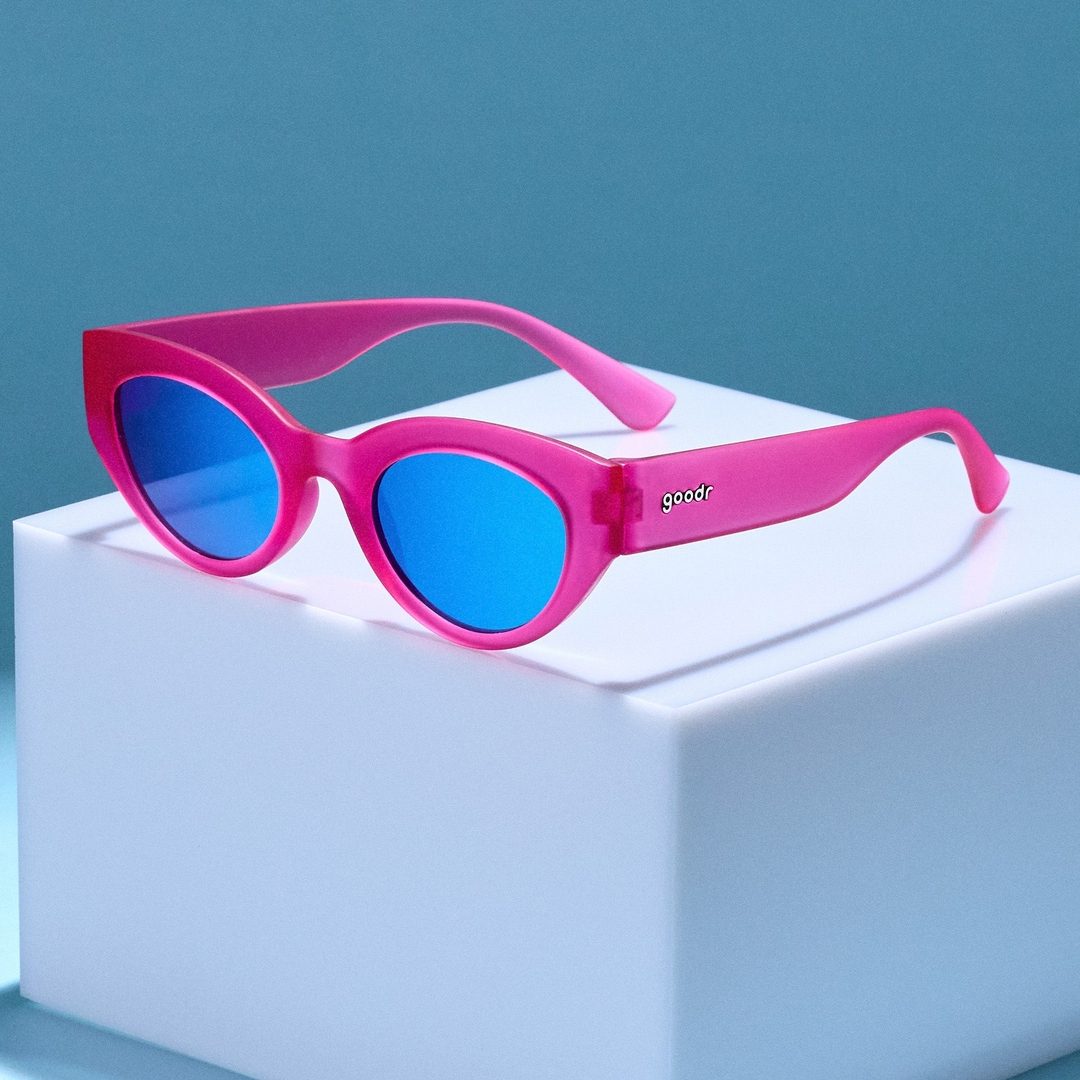 Rare Air Discs "Once In A Pink Moon" polarized sunglasses with pink moon design, showcasing stylish accessories with polarized lenses.