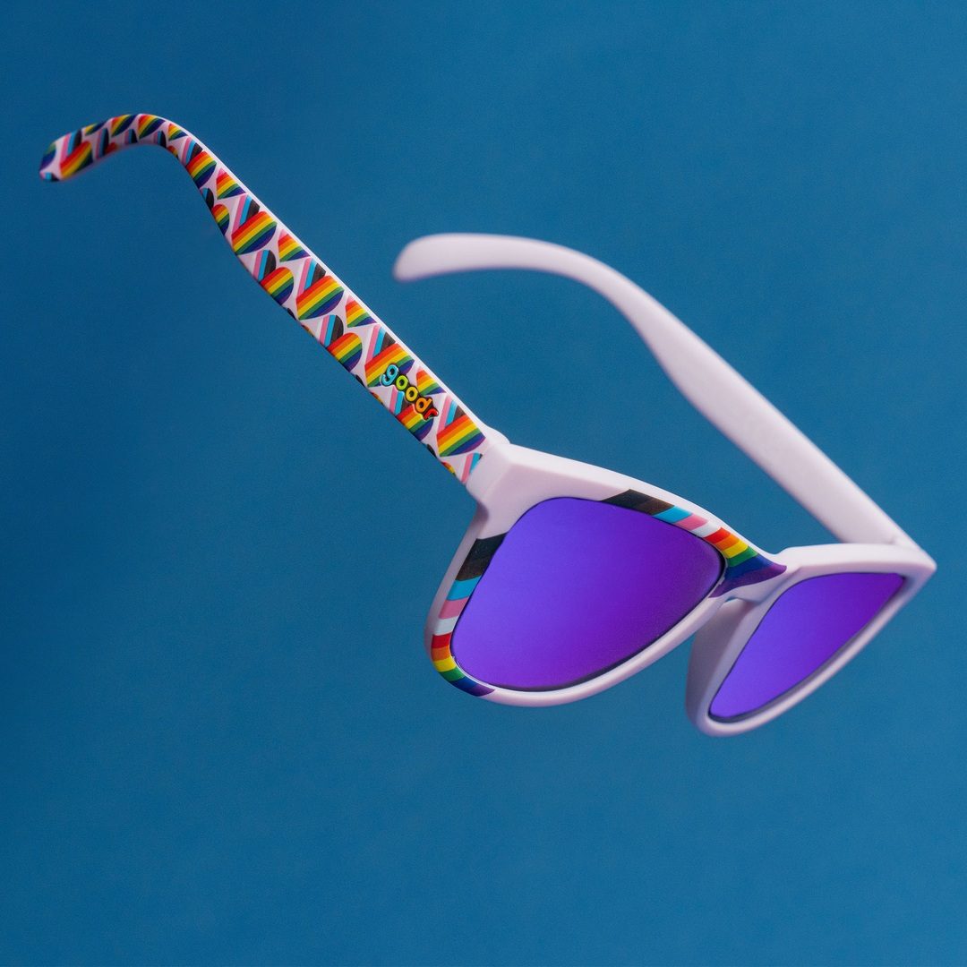 Rare Air Discs "We're Here To Slay" OG Pride Fest '25 polarized sunglasses in packaging, stylish accessories for pride celebrations.